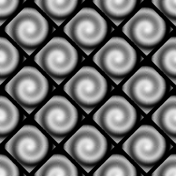 Diseño sin costuras espiral movimiento geométrico patrón — Vector de stock