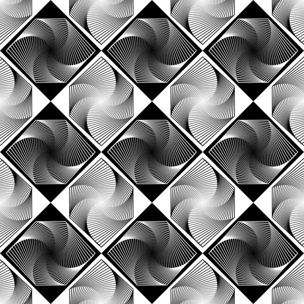 Design senza soluzione di continuità modello geometrico decorativo monocromatico — Vettoriale Stock