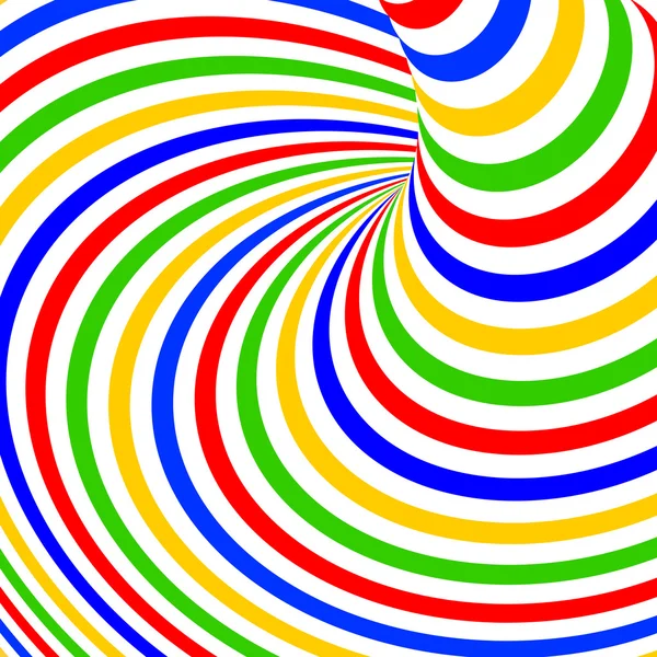 Designa färgglada vortex rörelse illusion bakgrund — Stock vektor