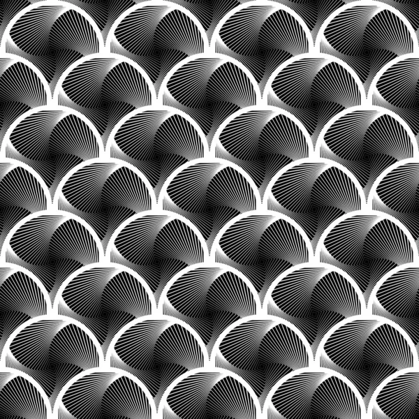 Design nahtlose Kreis gestreifte geometrische Muster — Stockvektor