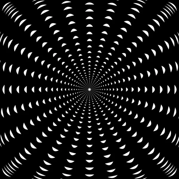 Monochrome perspective abstraite entonnoir mouvement toile de fond dans op a — Image vectorielle