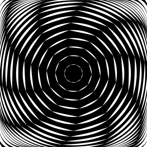 Design monochrome mouvement tourbillon illusion fond — Image vectorielle