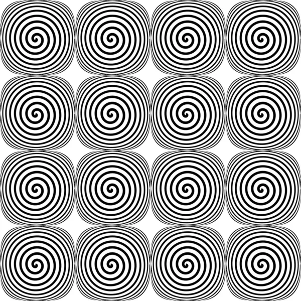 Design seamless monochrome twirl pattern — Stock Vector