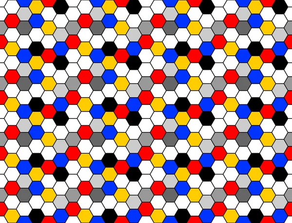 Design seamless colorful mosaic hexagon pattern — Stock Vector