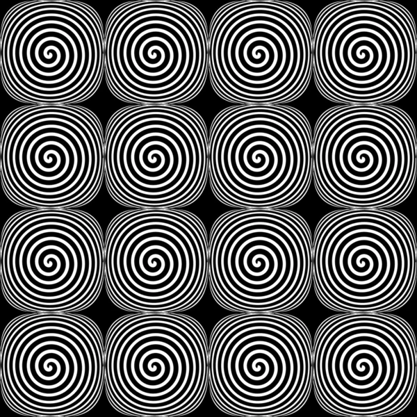 Diseño inconsútil patrón de giro monocromo — Archivo Imágenes Vectoriales