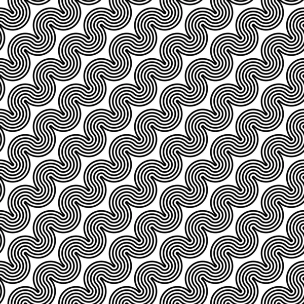 Diseño sin costuras monocromo zigzag patrón geométrico — Vector de stock