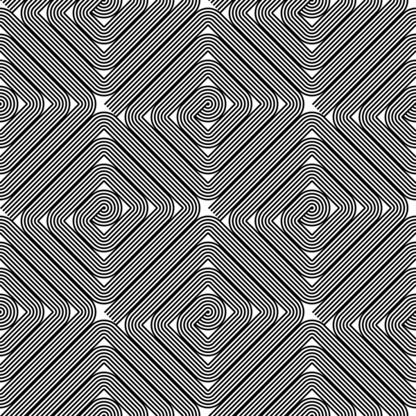 Design nahtloses monochromes Labyrinthmuster — Stockvektor