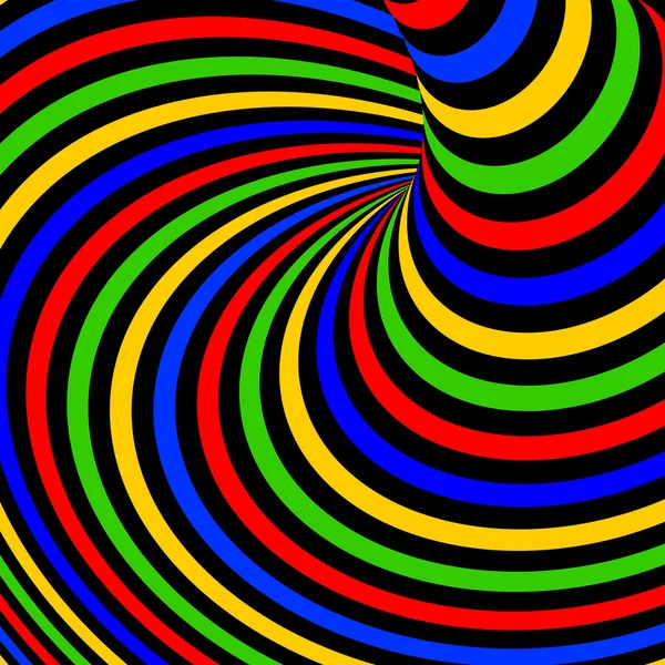 Conception coloré vortex mouvement illusion fond — Image vectorielle
