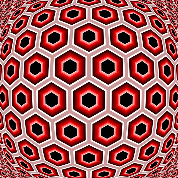 Modèle géométrique hexagonal déformé — Image vectorielle