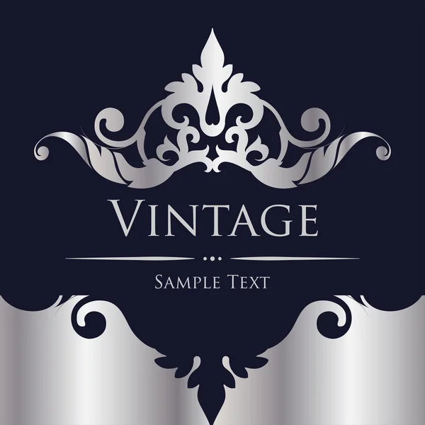 Cornice floreale vintage. Elemento per il design — Vettoriale Stock