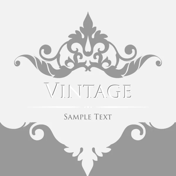 Cornice floreale vintage. Elemento per il design — Vettoriale Stock