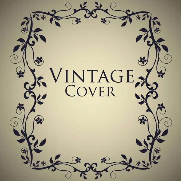 Cornice floreale vintage. Elemento per il design — Vettoriale Stock