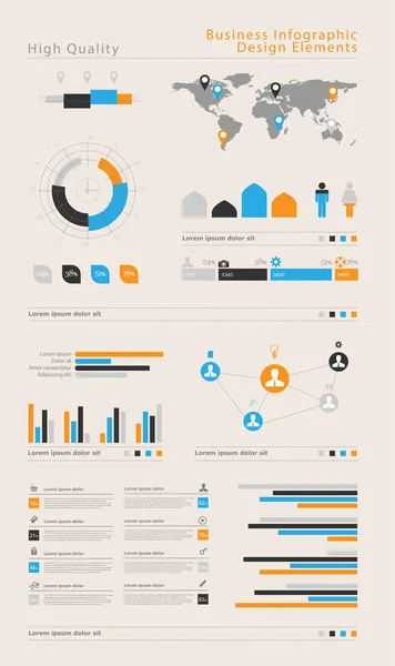 Υψηλής ποιότητας επιχείρηση infographic στοιχεία — Διανυσματικό Αρχείο