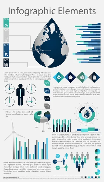 Yüksek kaliteli iş Infographic elemanları — Stok Vektör