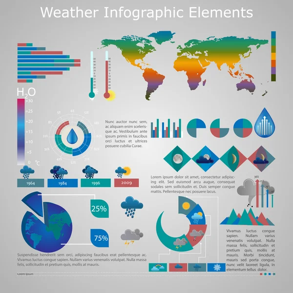 ÁGUA INFOGRÁFICA — Vetor de Stock