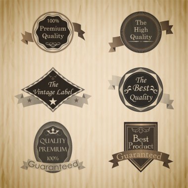 Retro Vintage Rozetleri ve Etiketleri