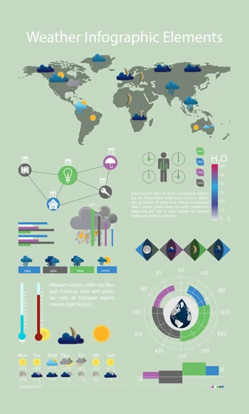 ÁGUA INFOGRÁFICA — Vetor de Stock