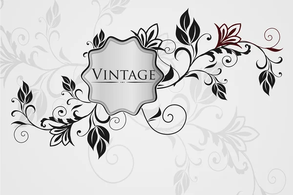 Vintage floral frame. Element for design — Stock Vector