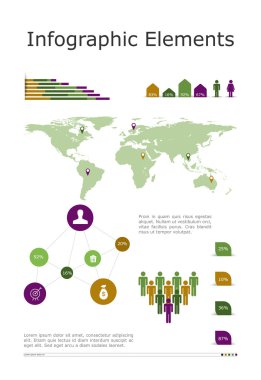 iş Infographic elemanları