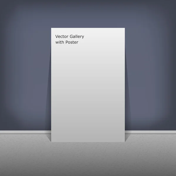 Vit gallery frame — Stock vektor