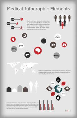 tıbbi Infographic seti.