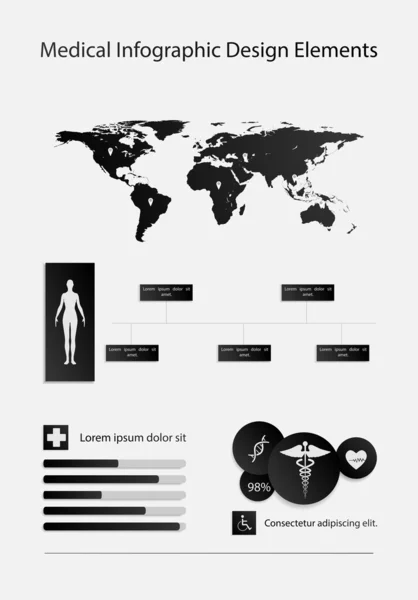 Elementy medycznych infographic — Wektor stockowy