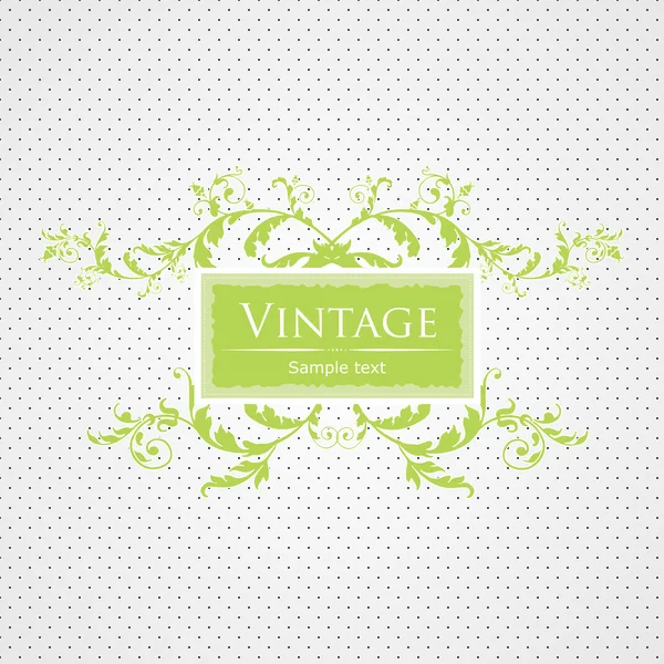 Marco floral vintage — Vector de stock