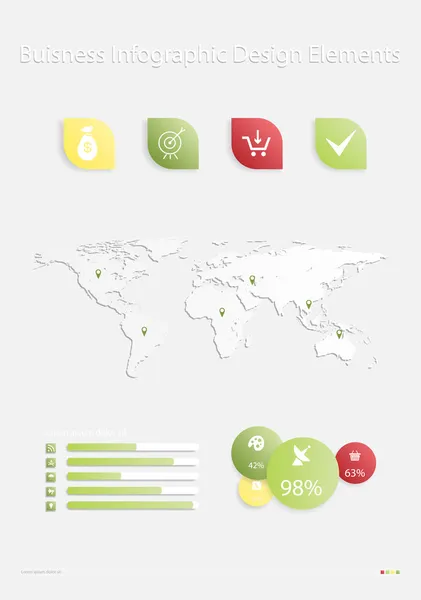 Elementy biznes infographic — Wektor stockowy