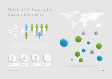 tıbbi Infographic tasarım öğeleri