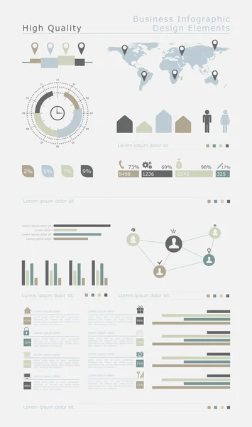 Éléments d'infographie métier de haute qualité — Image vectorielle