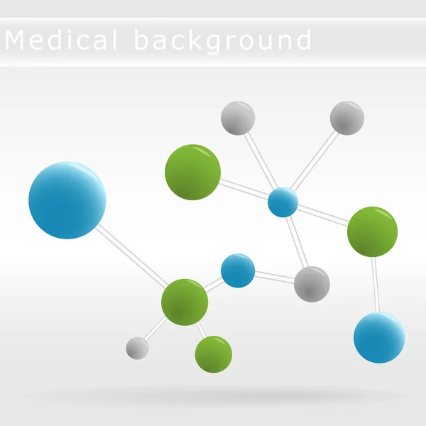 Abstracte achtergrond met moleculen en het Atoom — Stockvector