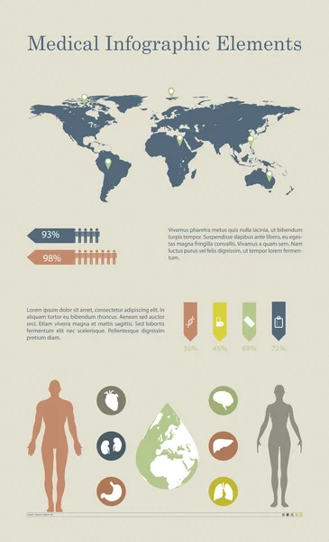 Medizinische infografische Gestaltungselemente — Stockvektor