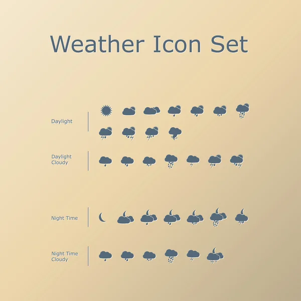 Väder set — Stock vektor
