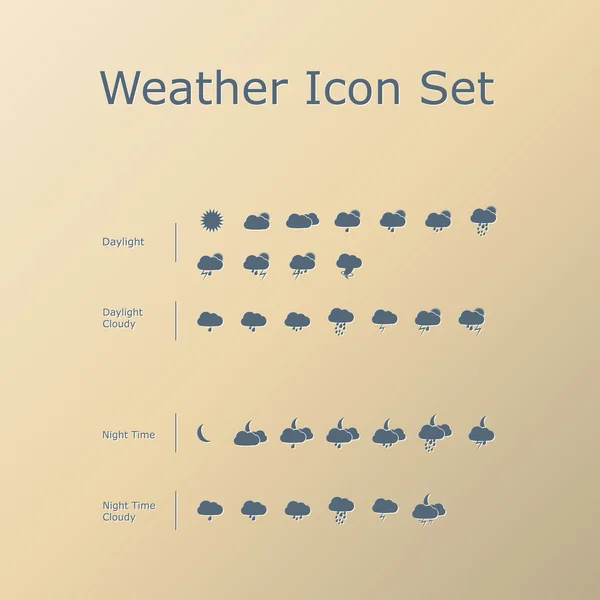 Conjunto meteorológico — Archivo Imágenes Vectoriales