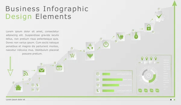 Elementos de infografía empresarial — Archivo Imágenes Vectoriales