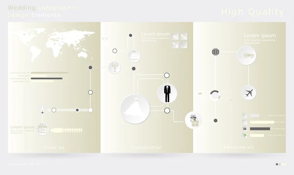 Icônes de planificateur de mariage — Image vectorielle