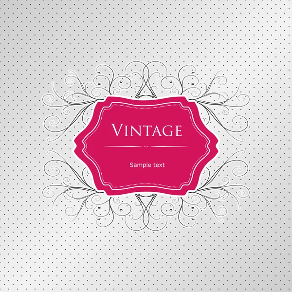 Moldura floral vintage . — Vetor de Stock