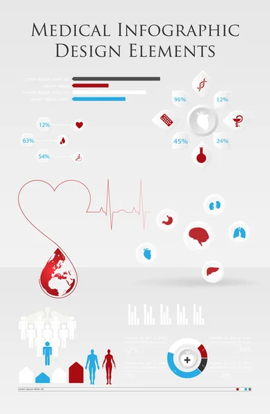 Icônes médicales, de santé et de santé — Image vectorielle