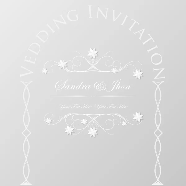 Boda vintage invitación — Vector de stock