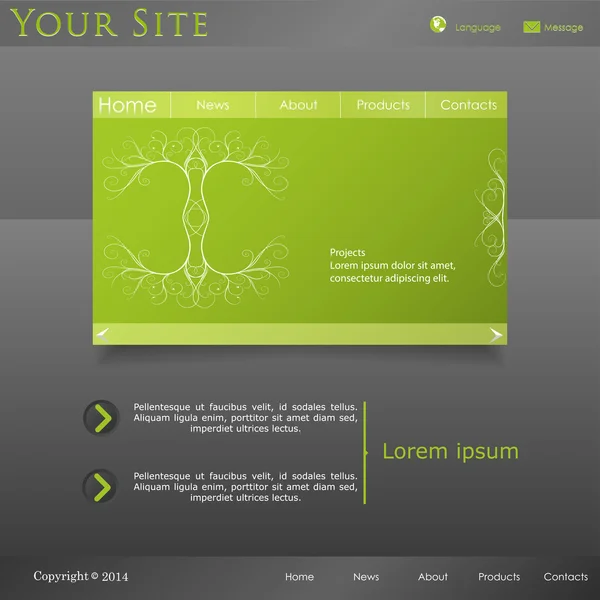 Plantilla web — Vector de stock