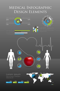 Sağlık ve sağlık simgeler ve Infographic