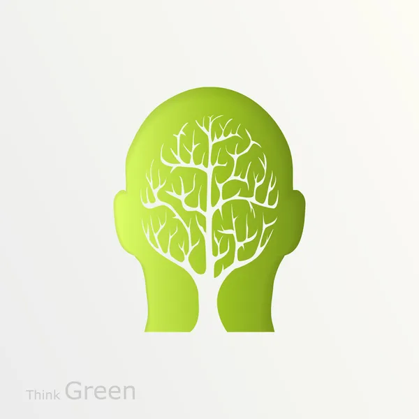 Brain tree — Stock Vector