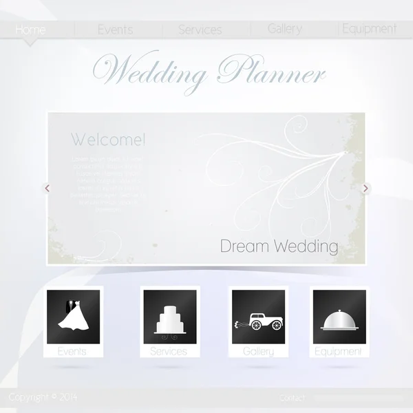 ウェブサイトテンプレート — ストックベクタ