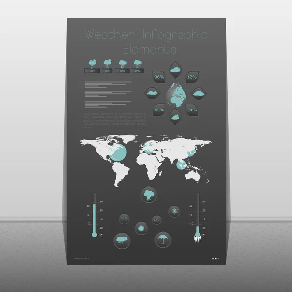 Clima infográfico — Vector de stock