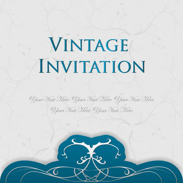 Boda vintage invitación . — Archivo Imágenes Vectoriales