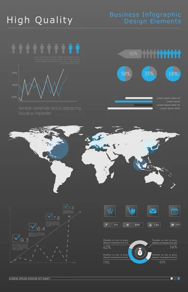 Elementy biznes infographic — Wektor stockowy