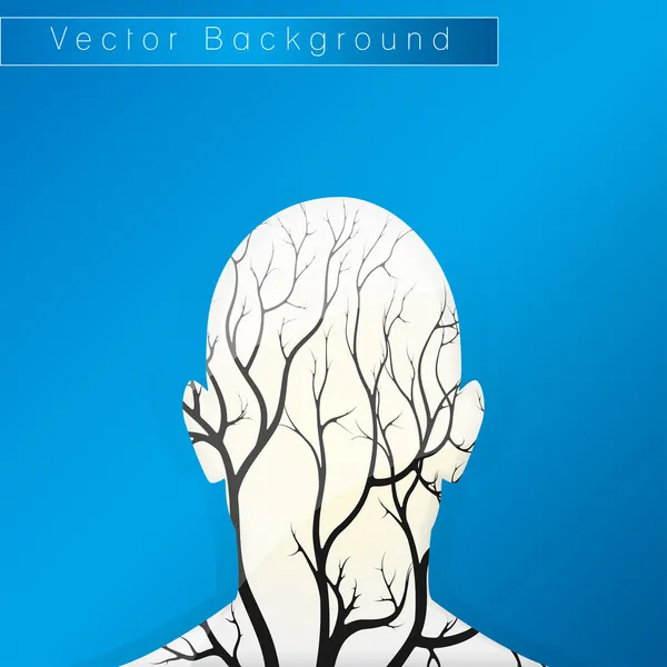 Illustration des Gehirnbaums — Stockvektor
