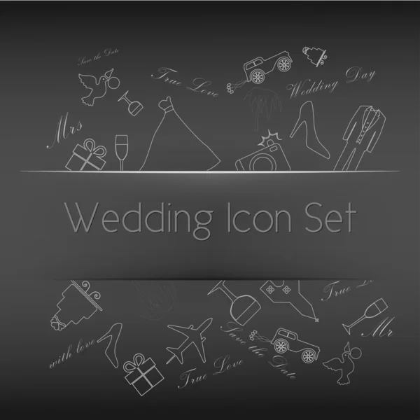 . Iconos de boda — Archivo Imágenes Vectoriales