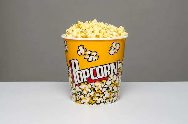 Large bucket of popcorn — Stock Photo, Image