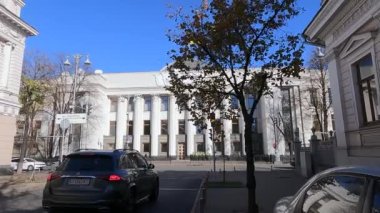 Kyiv 'deki Ukrayna Parlamentosu' nun inşaatı - Sonbaharda Verkhovna Rada, yavaş çekim